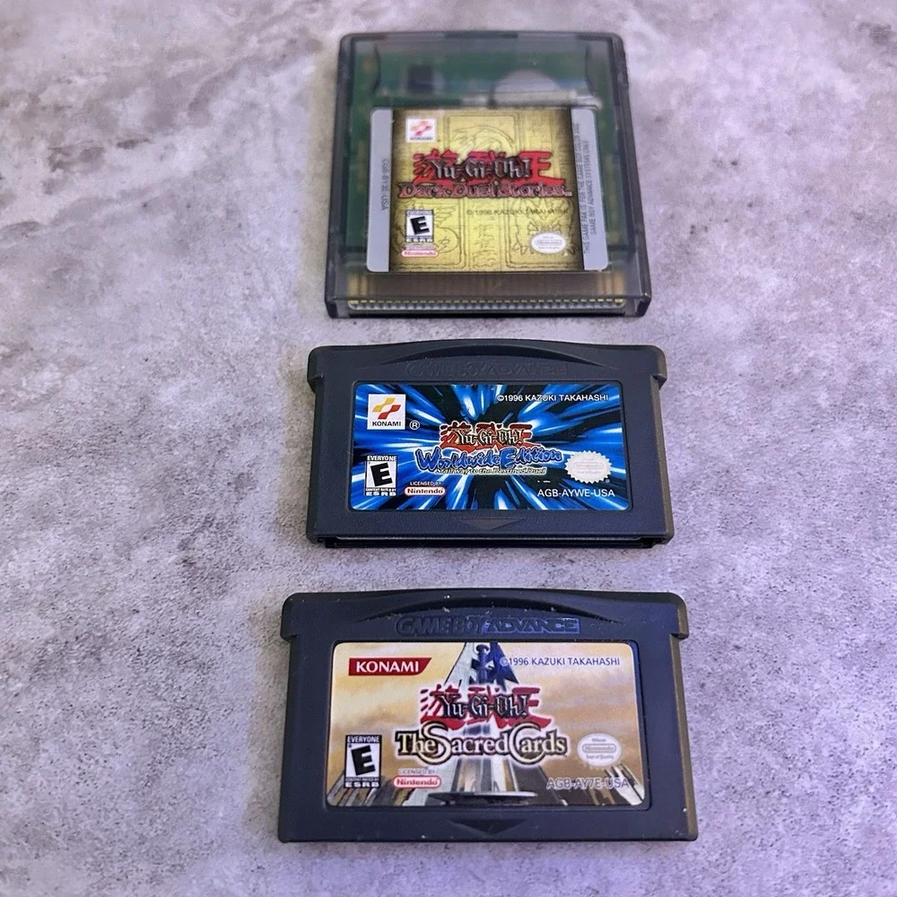 Yu-Gi-Oh! Gameboy Advance Lot Sacred Cards Dark Duel Stories Worldwide Edition